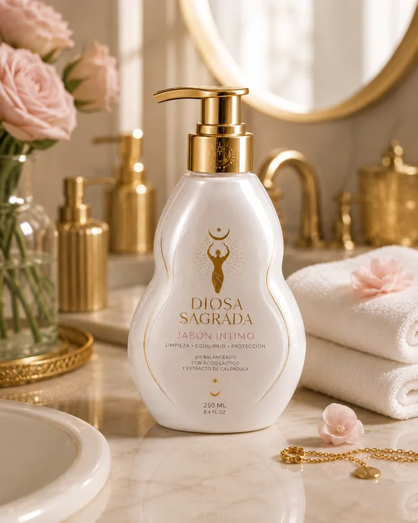Diosa Sagrada Intimate Wash bathroom lifestyle photo